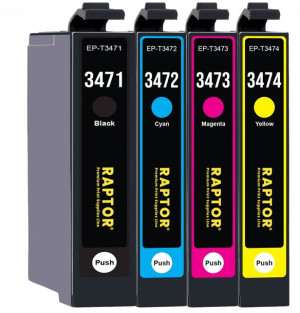 4x Tusze Do Epson Wf-3720dwf 3725dwf T34xl T3471