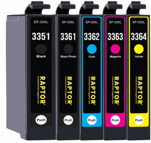 5x Tusz Do Epson T3351 33xl Xp530 Xp540 Xp630