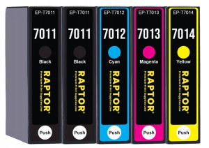 5x Tusz Do Epson T7011 Wp4095dn Wp4515dn Wp4520