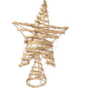 Gwiazda Rattanowa- Czub Na Choinkę 30 Cm