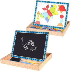 Tooky Toy Dwustronna Tablica Magnetyczna Układanka Puzzle Kształty