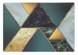 Podkładka mata na stół LUXE tworzywo 44,5x32cm wz. 20 geometryczny wzór tró
