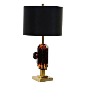Lampa stołowa DKD Home Decor Metal Materiał Szkło Chic (35 x 35 x 70 cm)