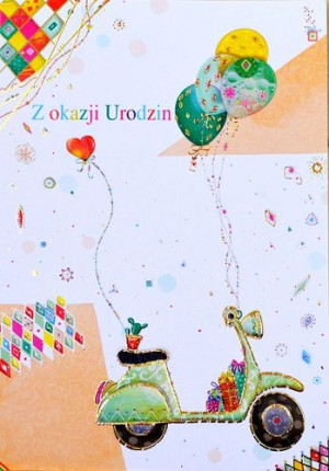 Kartka urodzinowa z życzeniami TS21