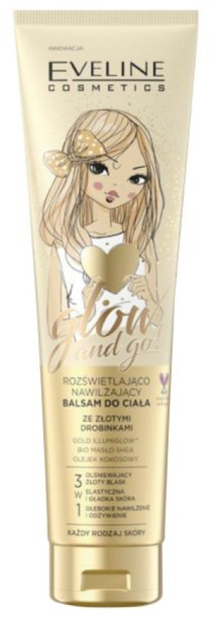 Evelina Balsam Do Ciała Rozświetlający Ze Złotymi Drobinkami Glow&go 150ml