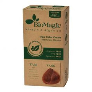 Farba Do Włosów Średnio Ciemna Miedź (77.66) 250 G - Biomagic