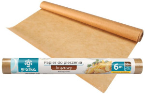 Papier do pieczenia brązowy obustronnie silikonowany 6 m x 30 cm Gratka