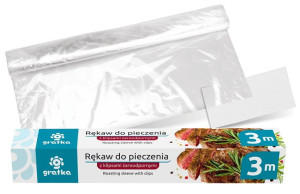 Rękaw do pieczenia z klipsami 3 m x 29 cm w kartoniku Gratka