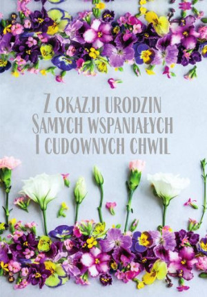 Kartka na urodziny z życzeniami  TS96