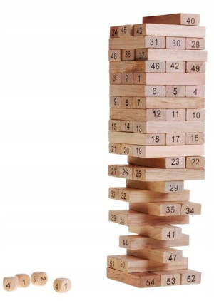 Jenga drewniana klocki duża wieża dla dzieci