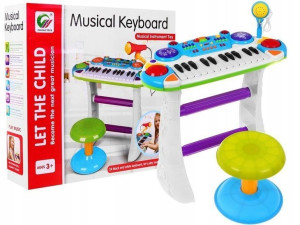 Keyboard dla dzieci mikrofon stołek statyw