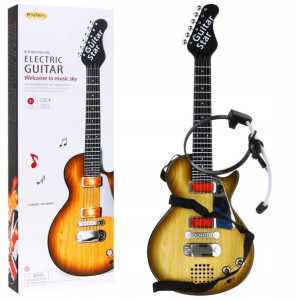 Gitara dla dzieci elektryczna klasyczna mikrofon