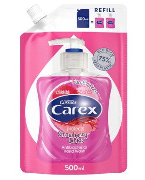 Carex Mydło W Płynie Antybakteryjne 500ml Truskawka