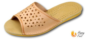 Pantofle damskie skórzane 1155 r. 42