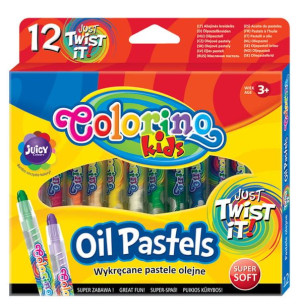 Wykręcane pastele olejne 12 koloró COLORINO