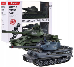 Czołg zdalnie sterowany dwa czołgi Tiger i T-34