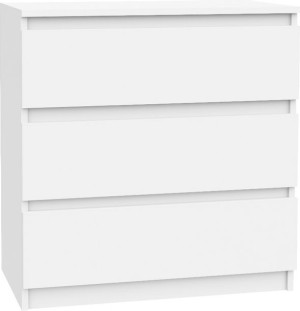 Komoda Szafka 80cm 3 Szuflady Biały Biała