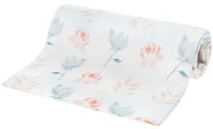 BAMBUSOWE PIELUSZKI pielucha BAMBUS 75x75cm FLOWERS