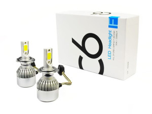 Zestaw żarówek LED H7 COB BridgeLUX 7600 lm 12V 72