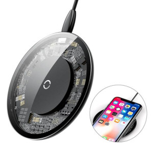 Baseus Simple stylowa bezprzewodowa ładowarka Qi 2A 1.67A 10W z kablem USB