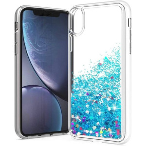 Etui plecki brokatowe Liquid IPHONE 11 PRO niebieskie