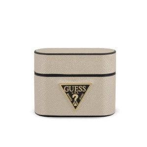 Guess GUACAPVSATMLLG AirPods Pro cover beżowy/beige Saffiano