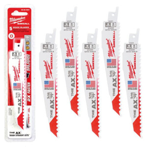 5x Brzeszczot AX drewno z metalem 150mm Milwaukee