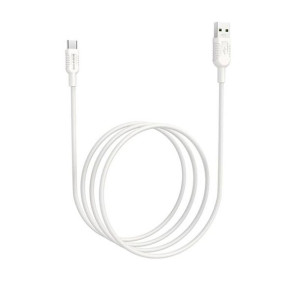 Borofone Billow - kabel połączeniowy USB do USB-C 1,2 m (biały)