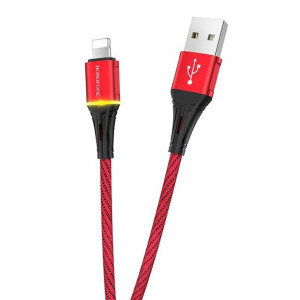 Borofone Glory - kabel połączeniowy USB do Lightning (czerwony)