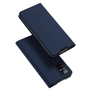 Etui SAMSUNG GALAXY M51 z klapką Dux Ducis skórzane Skin Leather granatowe