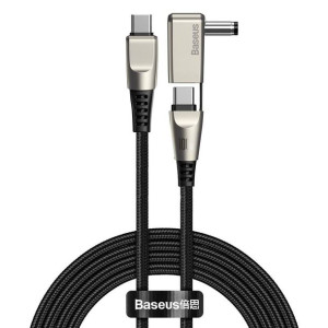 Kabel 100W 2m USB Typ C na USB Typ C + Adapter DC Ładowania Laptopa Szybkie