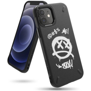 Ringke Onyx Design wytrzymałe etui pokrowiec iPhone 12 mini czarny (Graffit