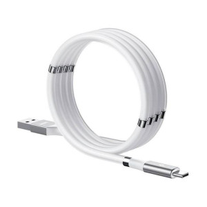 Remax samoorganizujący magnetyczny kabel przewód USB - USB Typ C 2,1 A 1 m