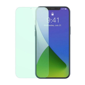 Baseus 2x zielone szkło hartowane 0,3 mm z filtrem Anti Blue Light iPhone 1
