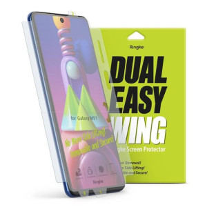 Ringke Dual Easy Wing 2x łatwa w przyklejeniu folia na ekran i boki Samsung