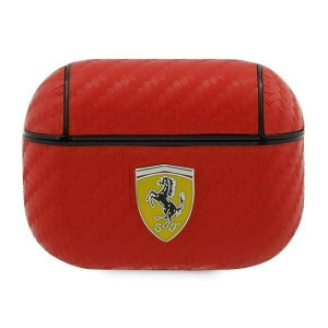 Ferrari FESAPCARE AirPods Pro cover czerwony/red On Track PU Carbon
