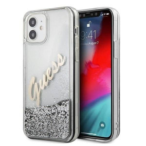 Guess GUHCP12SGLVSSI iPhone 12 mini 5,4" srebrny/silver hardcase Glitter Vi