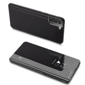 Clear View Case futerał etui z klapką Samsung Galaxy S21 5G czarny
