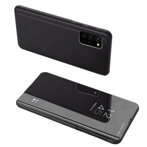 Clear View Case futerał etui z klapką Oppo Reno 4 czarny
