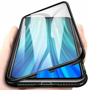 Etui SAMSUNG GALAXY A72 3w1 Double Magnetic 360° Aluminium i Szkło czarne