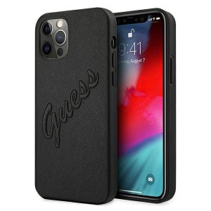 Guess GUHCP12LRSAVSBK iPhone 12 Pro Max 6,7" czarny/black hardcase Saffiano
