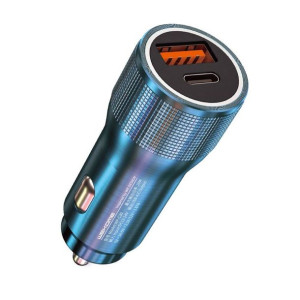 WK Design KuaiShan szybka ładowarka samochodowa USB / USB Typ C 20W niebies