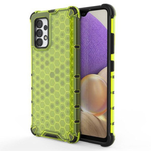 Honeycomb etui pancerny pokrowiec z żelową ramką Samsung Galaxy A32 4G ziel