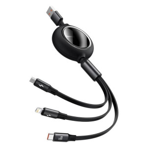 Baseus Bright Mirror zwijany kabel przewód 3w1 USB - micro USB/ USB Typ C/
