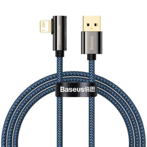 Baseus Legend kątowy nylonowy kabel przewód USB - Lightning dla graczy 2.4A
