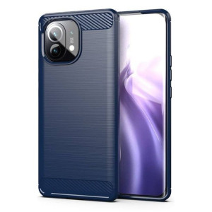 Carbon Case elastyczne etui pokrowiec Xiaomi Mi 11 niebieski