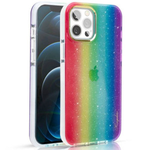Kingxbar Ombre magnetyczne etui pokrowiec iPhone 12 Pro / iPhone 12 wieloko