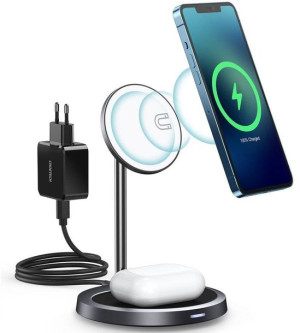 Choetech 2w1 uchwyt magnetyczny bezprzewodowa ładowarka Qi do Magsafe 15 W