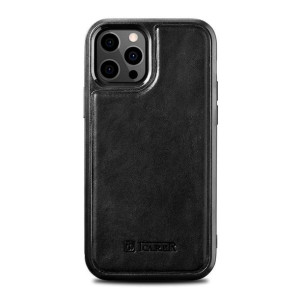 iCarer Leather Oil Wax etui pokryte naturalną skórą do iPhone 12 Pro / iPho