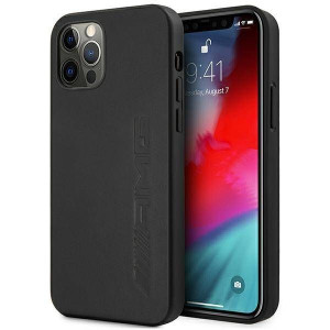 AMG AMHCP12MDOLBK iPhone 12/12 Pro 6,1" czarny/black hardcase Leather Hot S